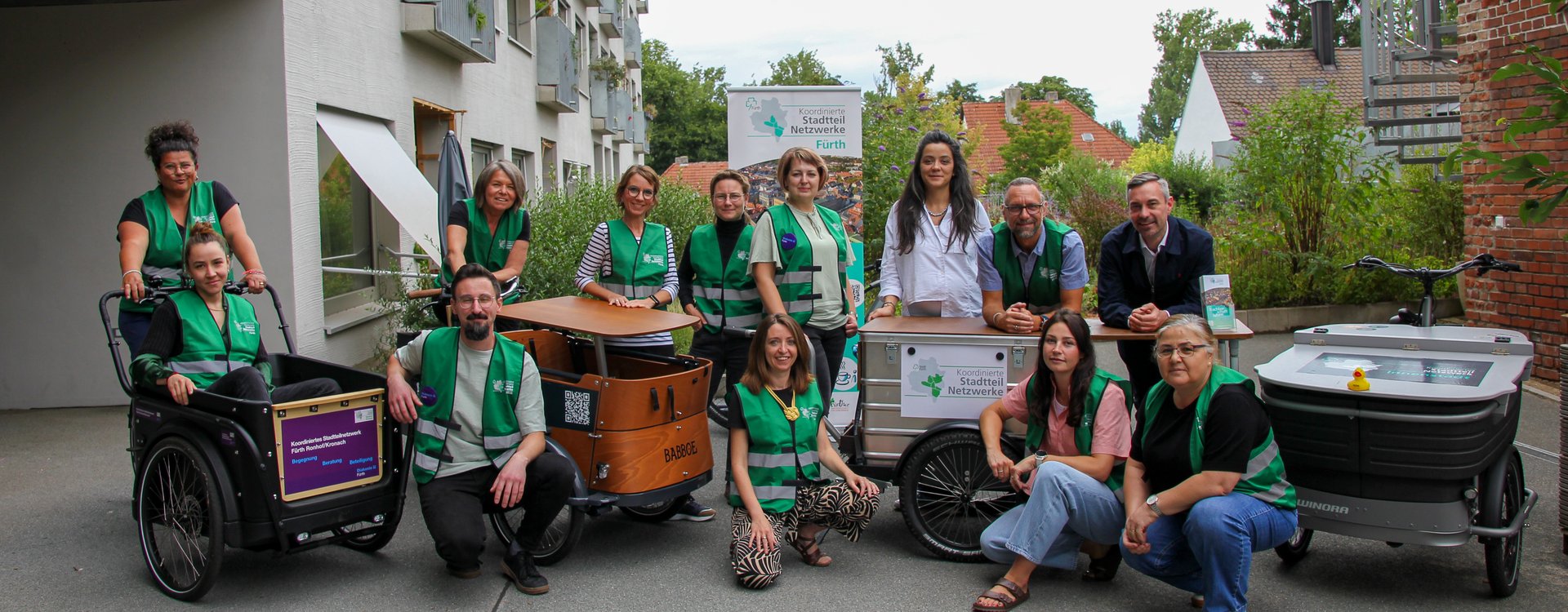 Team mit Lastenrädern