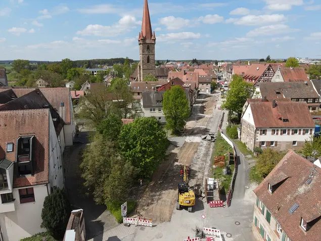 Blick auf die Baustelle