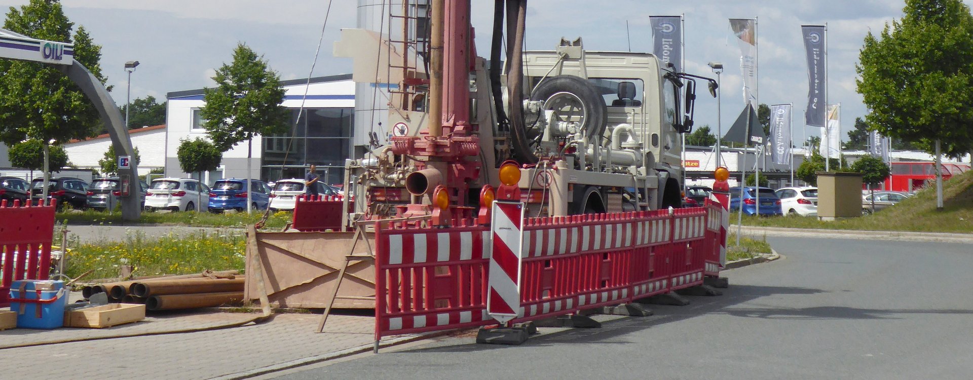 Industrielle Bohrung Bohrung im Stadtgebiet Fürth