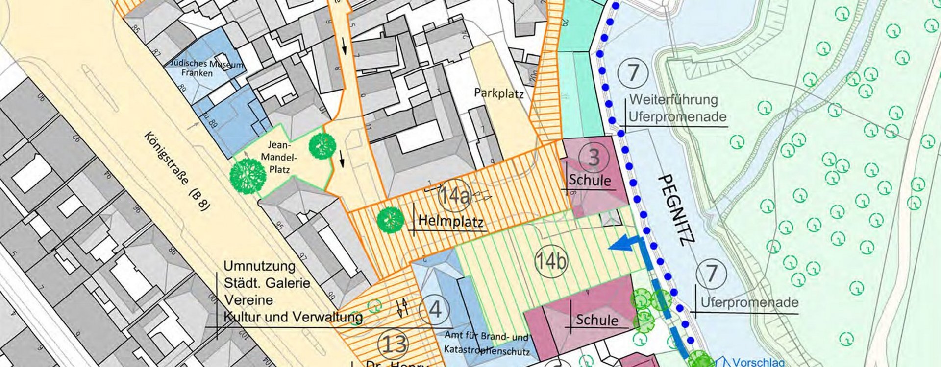 Ausschnitt aus den Planunterlagen zum Pegnitzquartier