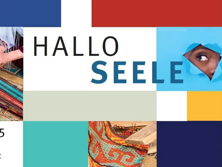 Illustration mit Text "Hallo Seele"