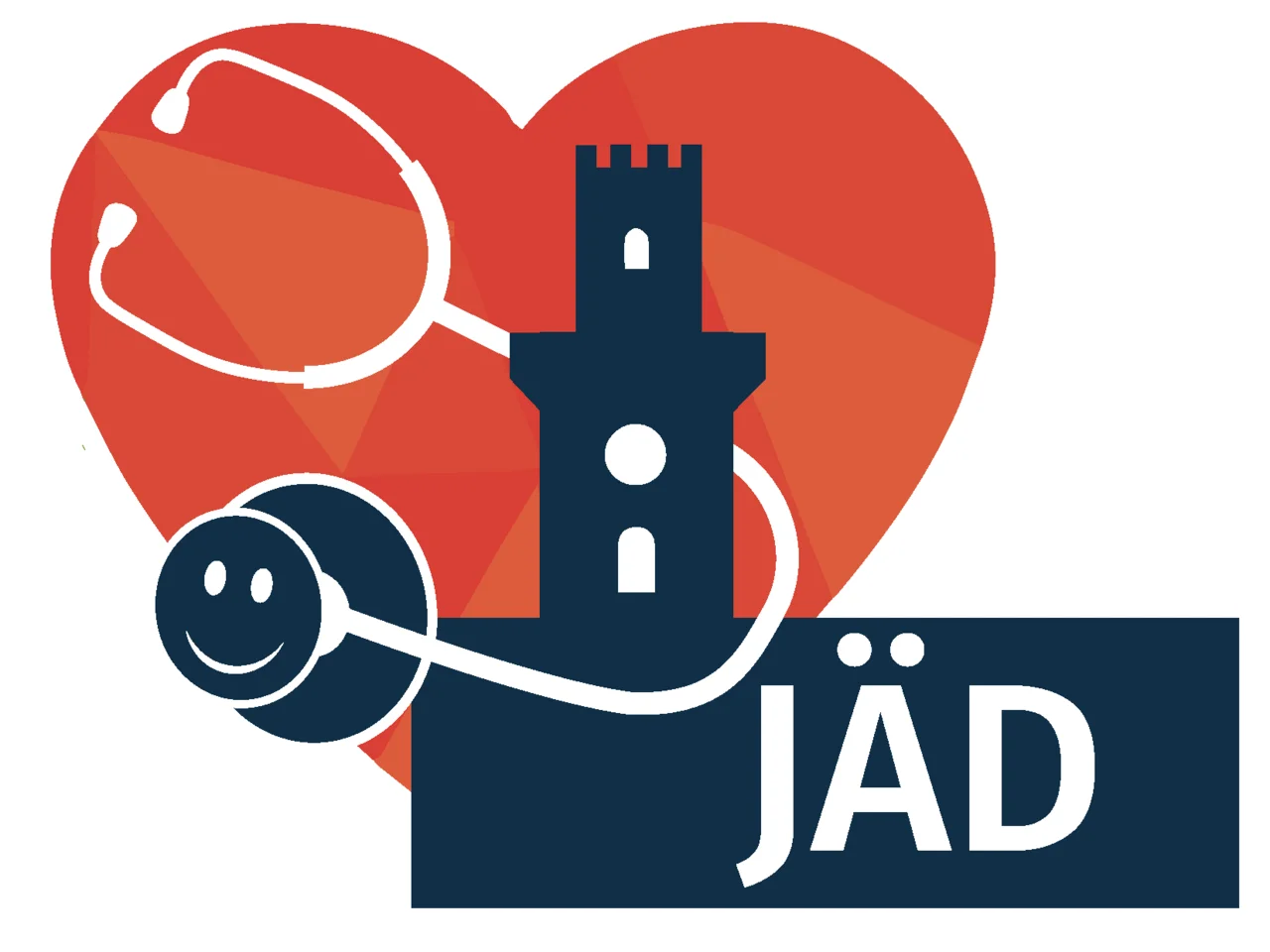 Rathausturm, Herz und Aufschrift "JÄD". 