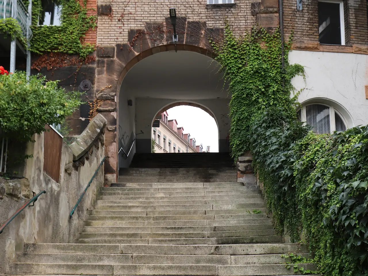 Mariensteig Blick hinauf die Treppe am Mariensteig