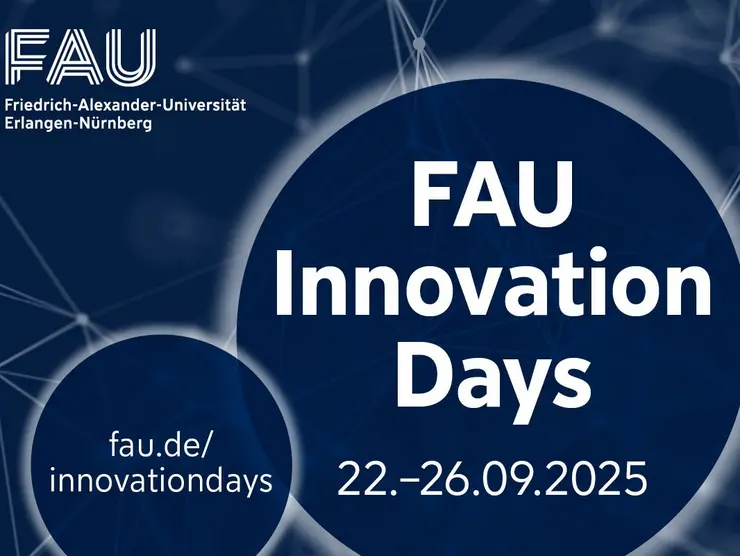 Illustration mit Text FAU Innovation Days 22.bis 36.09.2025