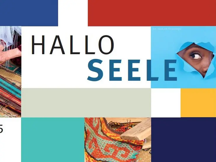 Illustration mit Text "Hallo Seele"