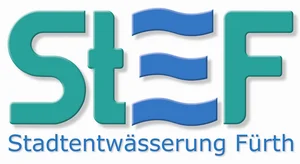 Logo der Stadtentwässerung Fürth mit Text StEF - Stadtentwässerung Fürth