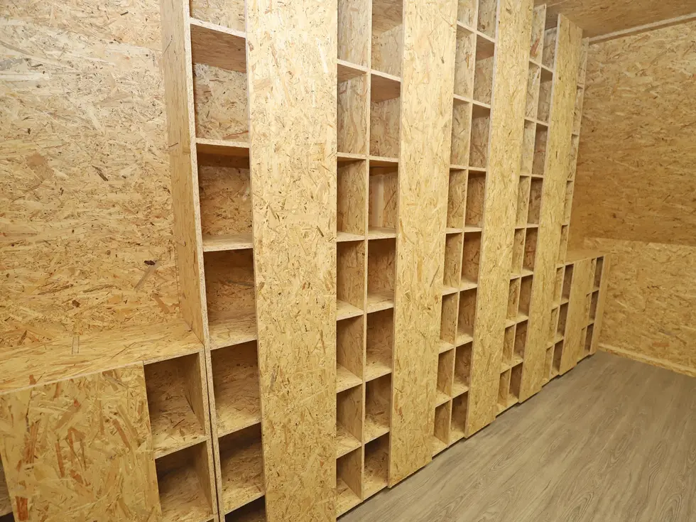 Foto des Taubenhauses aus Holz. 