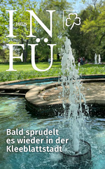 Sprudelnder Brunnen im Stadtpark. Klick öffnet Bild in größerer Ansicht.