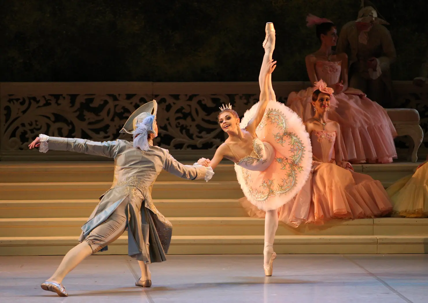 Ballerina rosa Tütü und Tänzer als Prinz