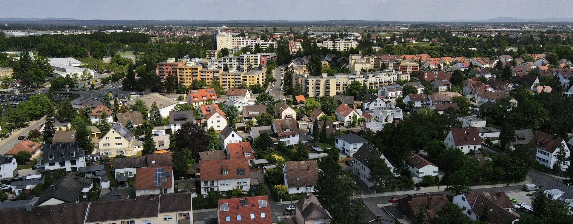 Stadtteil Ronhof Luftaufnahme des Stadtteils Ronhof