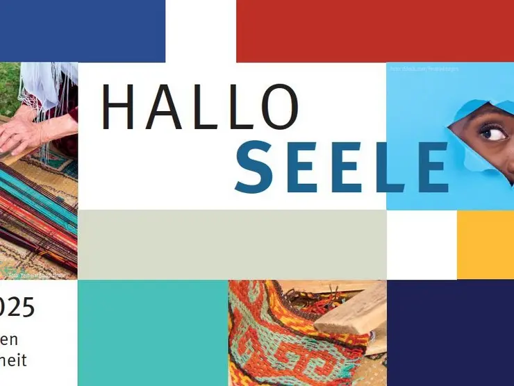 Illustration mit Text "Hallo Seele"