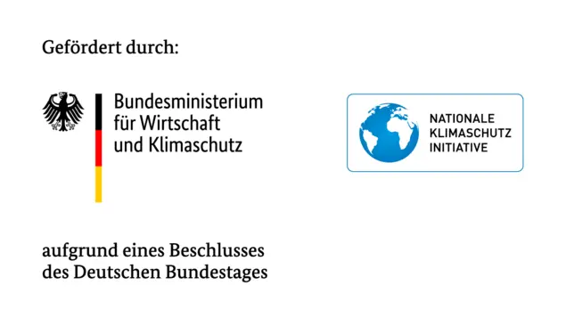 Förderungslogo des Bundesministeriums für Wirtschaft und Klimaschutz sowie der Nationalen Klimaschutzinitiative