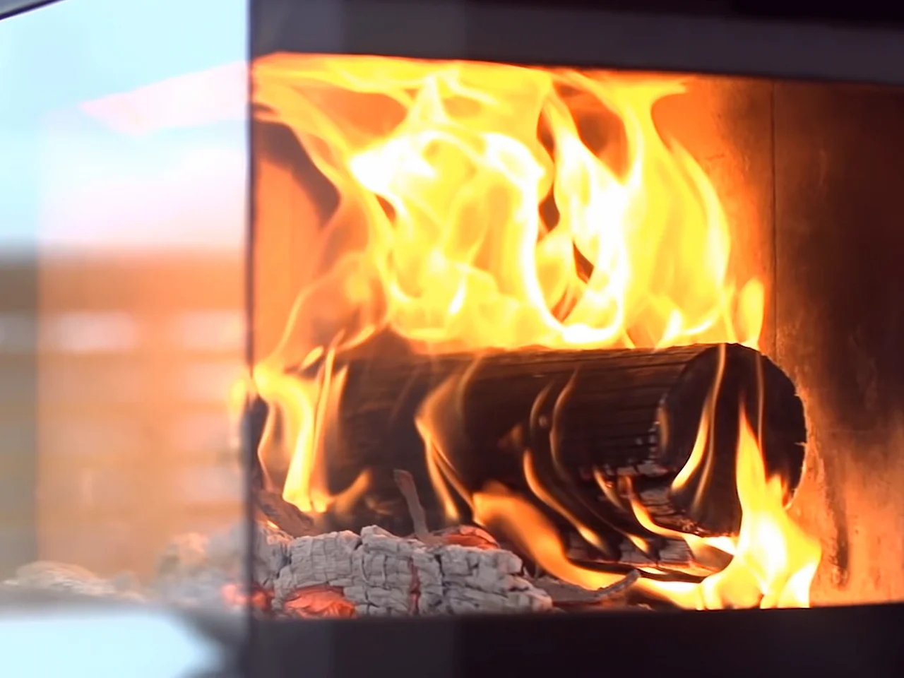 Brennendes Ofenfeuer