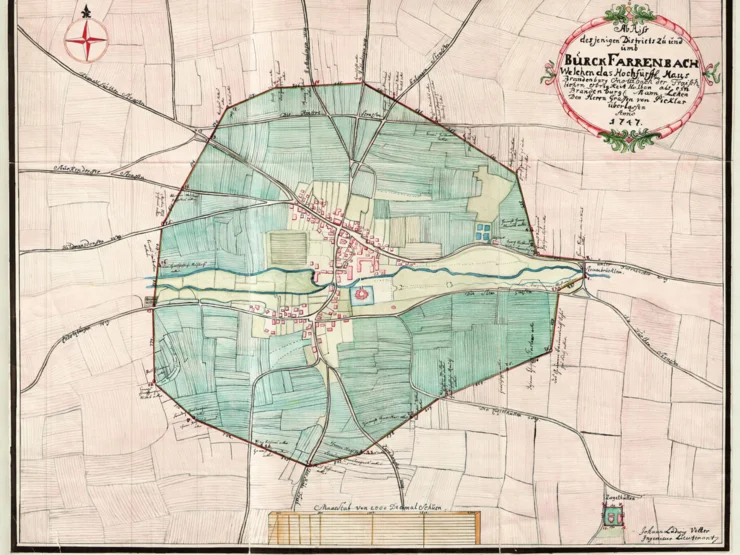 Historische Karte von 1747