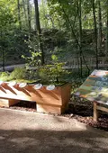 Gefüllte Beete zum Tasten am Sinnespfad